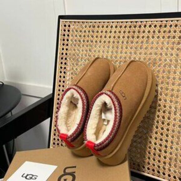 Women UGG Tazz Tasman Slipper Chestnut Suede Upper - Picture 3 of 10